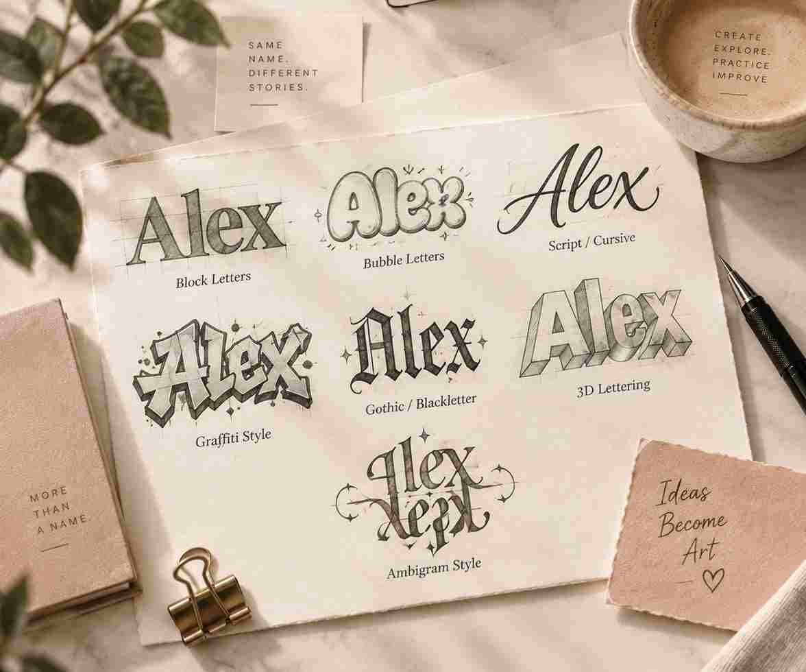 Draw Names in Different Styles
