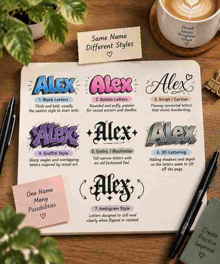 Popular Styles for Drawing Names